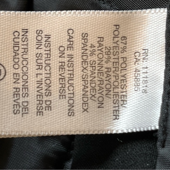 Michael Kors Pants Black Womens Size 8 Grammercy Fit Polyester Blend Stretch - Picture 8 of 10